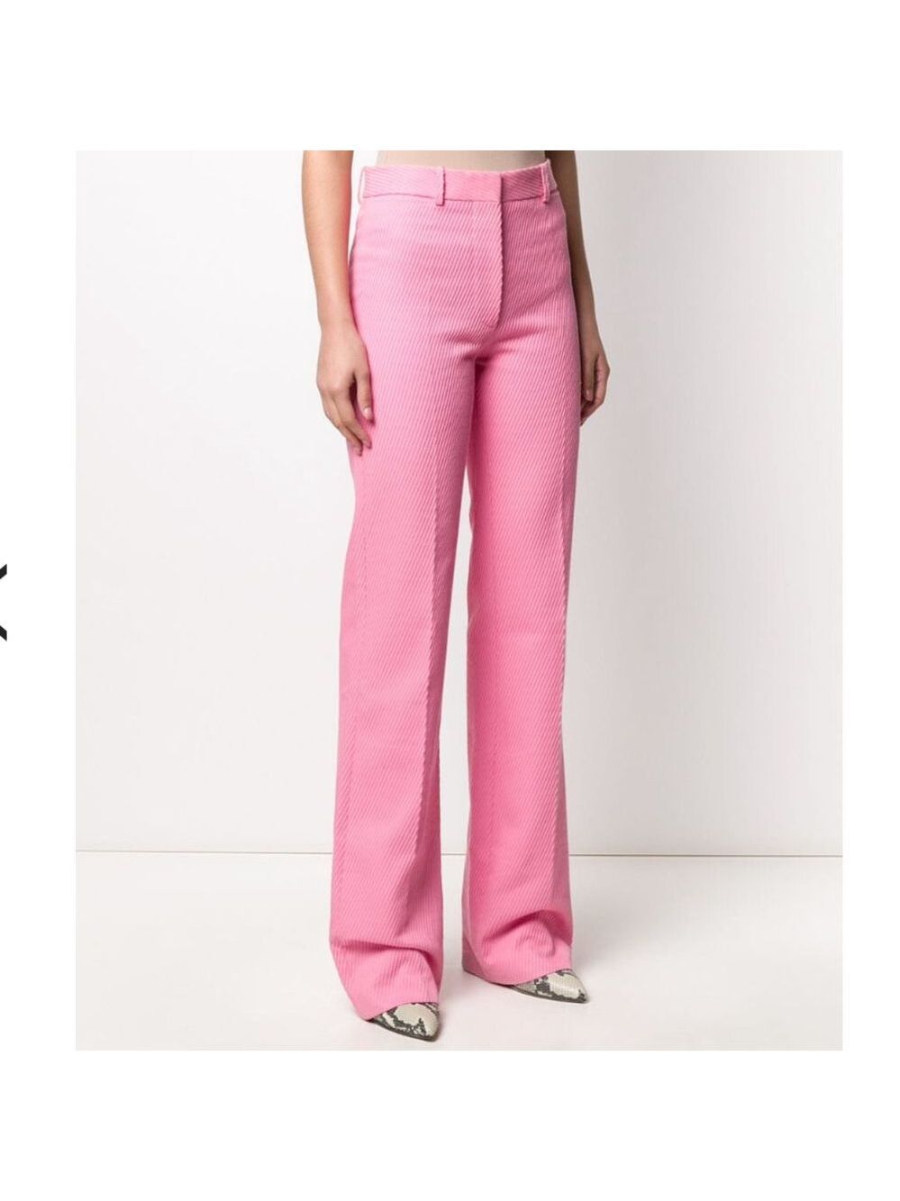 Victoria Beckham High-Waisted Slim Leg Trousers Pants Size 6 [Pink] - Picture 2 of 6